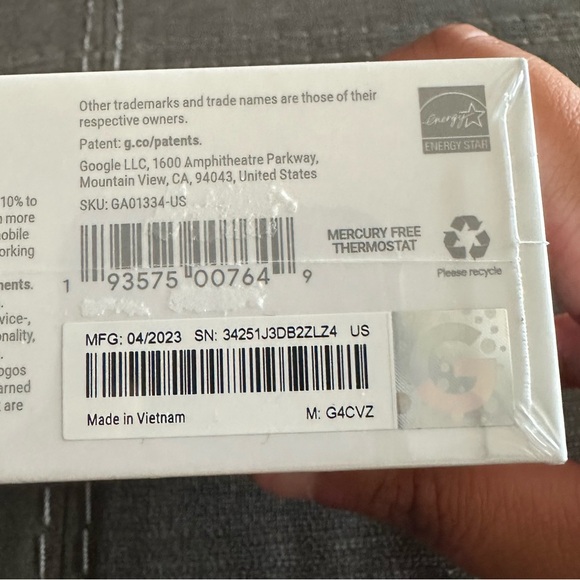 GOOGLE NEST THERMOSTAT PROGRAMMABLE SMART THERMOSTAT GA01334-US NEW SEALED - Picture 2 of 3